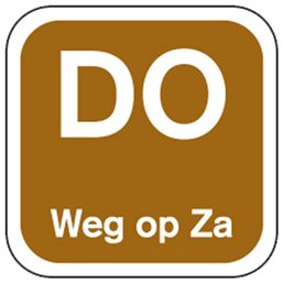 Dagstickers Donderdag Weg Op Zaterdag 19 x 19mm Bruin Horecavoordeel.com