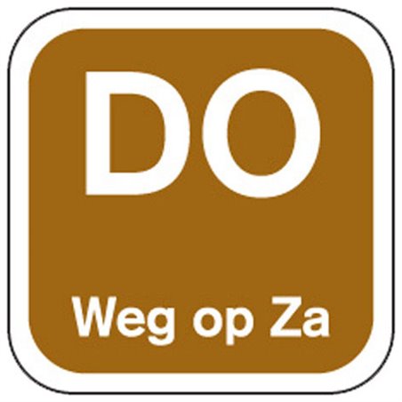 Dagstickers Donderdag Weg Op Zaterdag 19 x 19mm Bruin Horecavoordeel.com