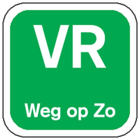 Dagstickers Vrijdag Weg Op Zondag 19 x 19mm Groen Horecavoordeel.com