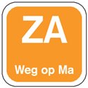 Dagstickers Zaterdag Weg Op Maandag 19 x 19mm Oranje Horecavoordeel.com