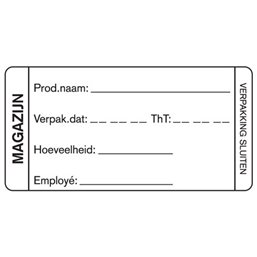 Dagstickers Magazijn 35 x 75mm Wit Horecavoordeel.com