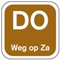 Dagstickers Donderdag Weg Op Zaterdag 25 x 25mm Bruin Horecavoordeel.com