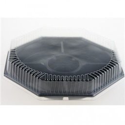 Deksels voor Fondue Schalen 5-Vaks PS Transparant 260 x 25mm Horecavoordeel.com