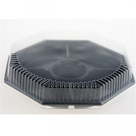 Deksels voor Fondue Schalen 5-Vaks PS Transparant 260 x 25mm Horecavoordeel.com