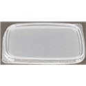 Retangle Salad lids for trays - containers 108 Series Ribbed PP Transparent 108mm - Horecavoordeel.com