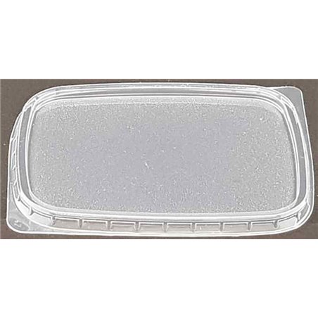 Retangle Salad lids for trays - containers 108 Series Ribbed PP Transparent 108mm - Horecavoordeel.com