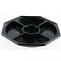 Fondue Bowls 5 compartments 260x25mm PS Black - Horecavoordeel.com