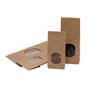 Sealable Brown Kraft Block bottom bag With Window 80+50x250mm - Horecavoordeel.com