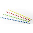 Drinkrietjes Papier "FSC" Streep Assortiment Ø 6 x 230mm Horecavoordeel.com