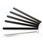 Drinking straws stainless steel Black Ø 8 x 150mm Horecavoordeel.com