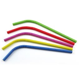 Bending Straws Paper "FSC" Assortment Ø 8 x 240mm Horecavoordeel.com