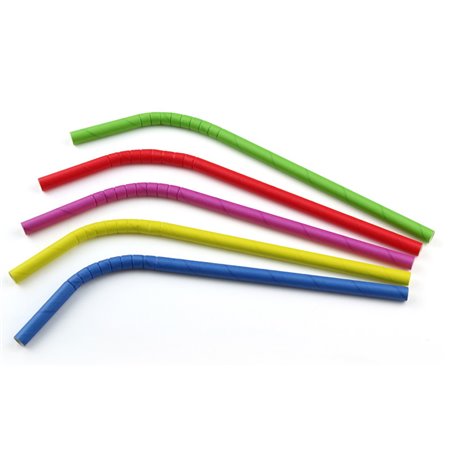 Bending Straws Paper "FSC" Assortment Ø 8 x 240mm Horecavoordeel.com