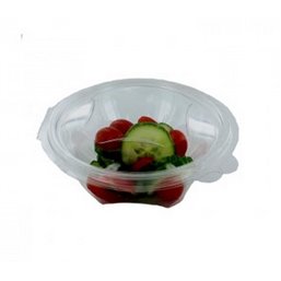 Saladebakken 375ml Rond + Vaste Deksels RPET Transparant 155 x 155 x 55mm Horecavoordeel.com