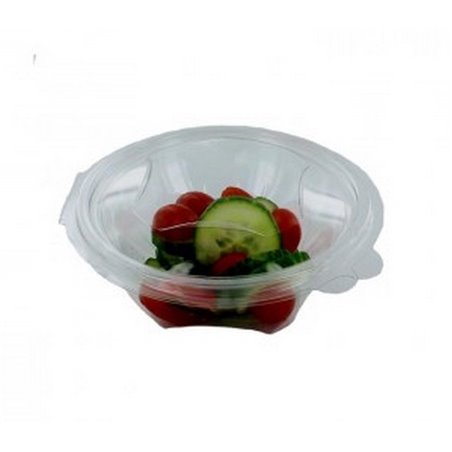 Salad Bowl Round with Secure Lid R-Pet 375ml Transparent - Horecavoordeel.com