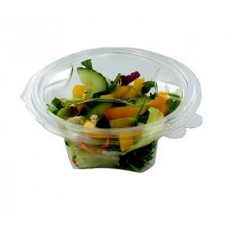 Salad Bowl Round with Secure Lid R-Pet 500ml Transparent - Horecavoordeel.com