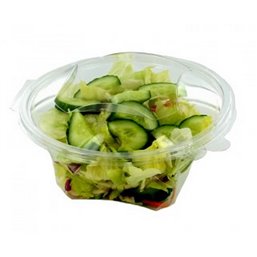 Salad Bowl Round with Secure Lid R-Pet 1000ml Transparent - Horecavoordeel.com