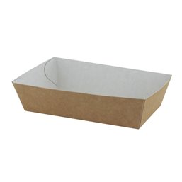 Snack Boxs A9 Brown White Cardboard 120 x 70 x 35mm - Horecavoordeel.com