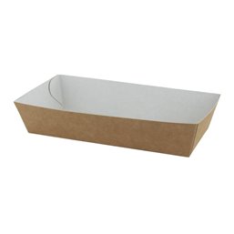 Snack Boxs A14 Brown White Cardboard 155 x 85 x 38mm - Horecavoordeel.com