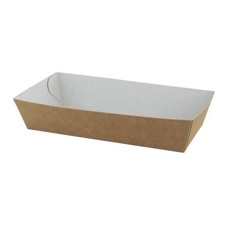 Snack Boxs A14 Brown White Cardboard 155 x 85 x 38mm - Horecavoordeel.com