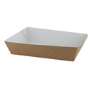 Snack Boxs A50 Brown White Cardboard 160 x 110 x 40mm - Horecavoordeel.com