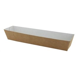 Snackbakjes A16 Bruin Karton Wit 185 x 33 x 35mm Horecavoordeel.com