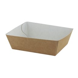 Snack Boxs A5 Brown White Cardboard 105 x 33 x 30mm - Horecavoordeel.com