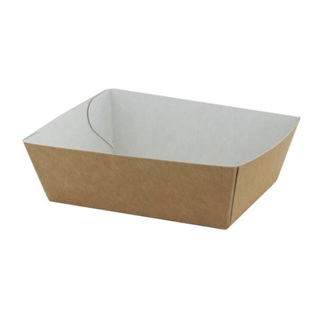 Snack Boxs A5 Brown White Cardboard 105 x 33 x 30mm - Horecavoordeel.com