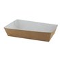 Snack Boxs A13 Brown White Cardboard 150 x 70 x 35mm - Horecavoordeel.com