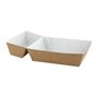 Snack Boxs A14 with Sauce compt. Brown White Cardboard 30 x 85 + 110 x 85 + 35mm - Horecavoordeel.com