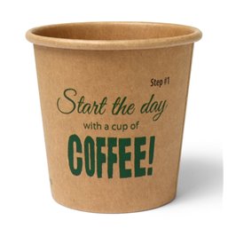 Coffee Cups Cardboard 118ml "Silly Times" - Horecavoordeel.com