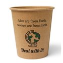 Coffee Cups Brown Cardboard 177ml "Silly Times" - Horecavoordeel.com