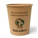 Coffee Cups Brown Cardboard 177ml "Silly Times" - Horecavoordeel.com