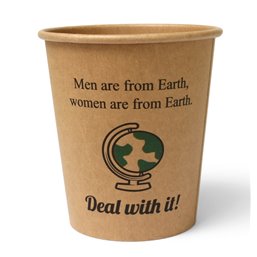 Coffee Cups Brown Cardboard 177ml "Silly Times" - Horecavoordeel.com