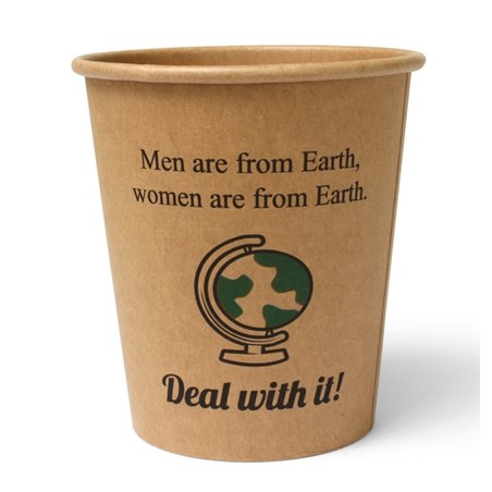 Coffee Cups Brown Cardboard 177ml "Silly Times" - Horecavoordeel.com