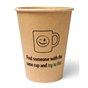 Coffee To Go Cups Brown Cardboard 355ml Ø 90mm "100% Fair" - Horecavoordeel.com