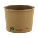 Soup Cups To Go Brown Cardboard 12oz "100% FAIR" 350ml Ø 98mm - Horecavoordeel.com