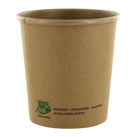 Soepbekers To Go 470ml 16oz Bruin Karton "100% Fair" Ø 98 x 100mm Horecavoordeel.com