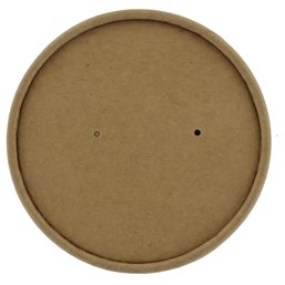 Lid for Soup Cups To Go Brown Cardboard "100% FAIR" Ø 98mm - Horecavoordeel.com