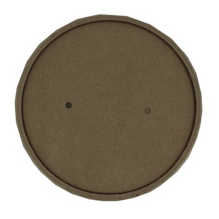 Lid for Soup Cups To Go Brown Cardboard "100% Fair" Ø 118mm - Horecavoordeel.com