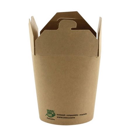 Noodlebox 8oz "100% FAIR" 230ml 58 x 65 x 75mm - Horecavoordeel.com