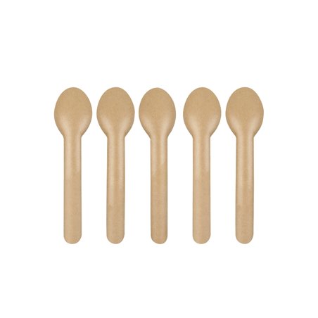 Spoons paper Brown 132mm "100% FAIR" - Horecavoordeel.com