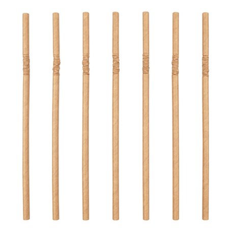 BuigPaper Straws Brown Ø 6mm x 20cm "100% Fair" - Horecavoordeel.com