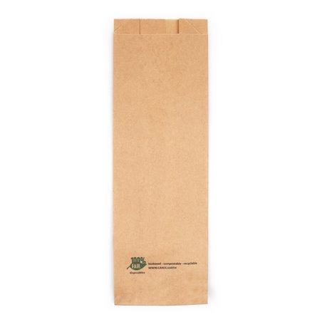 Snack Bags Paper Frikandel Bag "100% FAIR" 100 x 60 x 320mm - Horecavoordeel.com