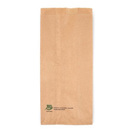 Snack Bags Paper 500g "100% FAIR" 130 x 85 x 320mm - Horecavoordeel.com