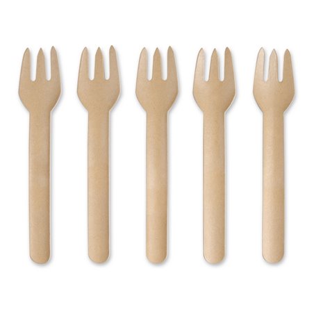 Forks paper 159mm, Brown "100% FAIR" - Horecavoordeel.com