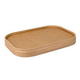 Lid for Meal Containers Cardboard "100% Fair" 173x120mm - Horecavoordeel.com