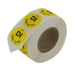 Etiketten Flush (Di weg op Do) Geel Ø 19mm Horecavoordeel.com