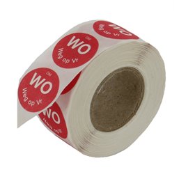 Labels Flush (Wed go on Fri) Red Ø19mm - Horecavoordeel.com