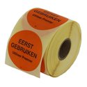 Labels use first Orange 5cm Ø75mm - Horecavoordeel.com