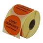 Labels use first Orange 5cm Ø75mm - Horecavoordeel.com